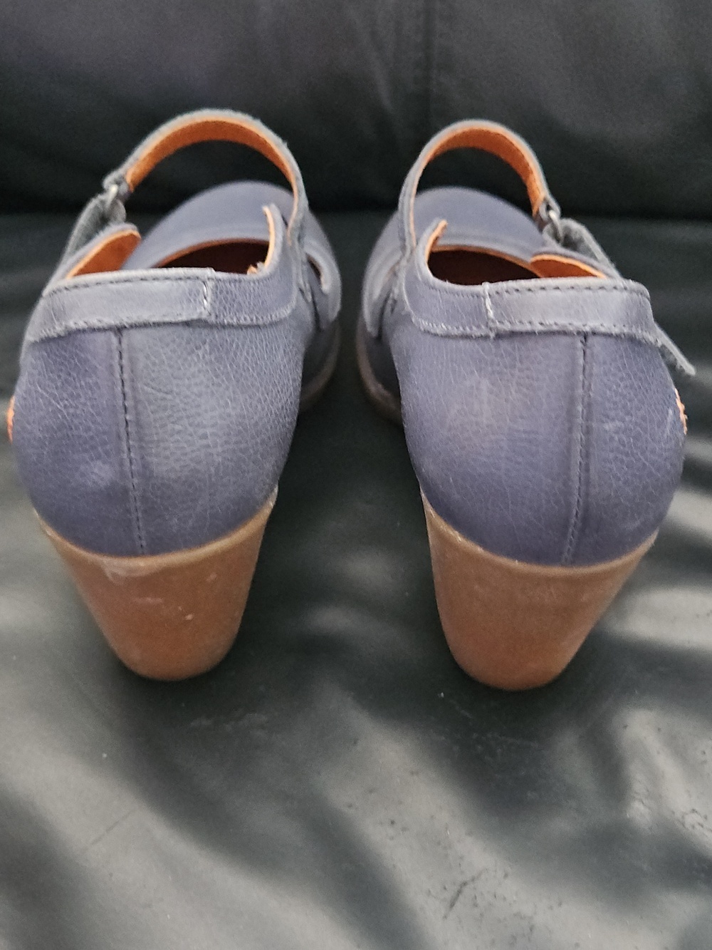 Art Mary Jane Grass Harlem Closed Toe Buckle Block Heel Sky Gray Sz 37 Eu 6.5 US - Picture 5 of 10